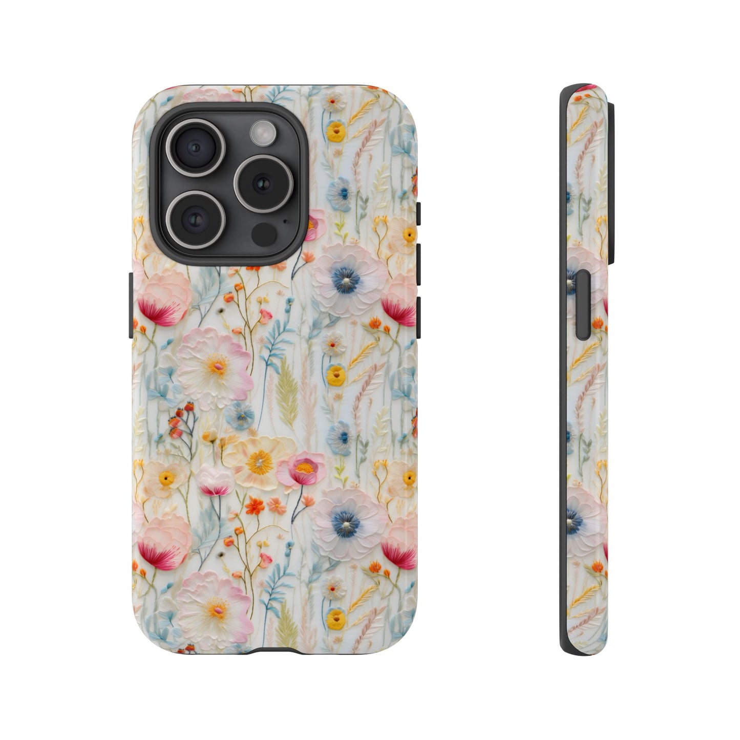 Chiffon Phone Case – Pastel Oil Painting Floral Aesthetic