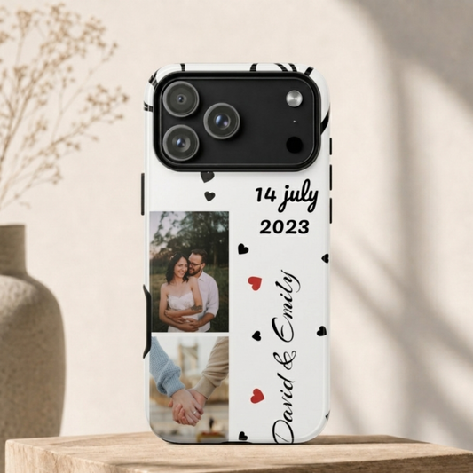 Custom Couple Photo & Anniversary Date Personalized Phone Case