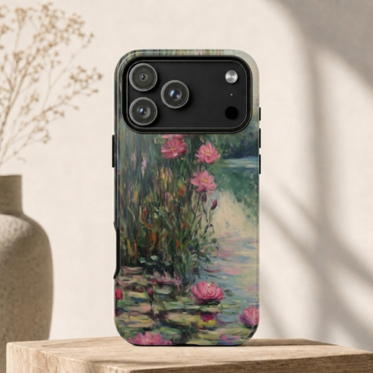 Impressionist Water Lily Phone Case - Pink Fine Art