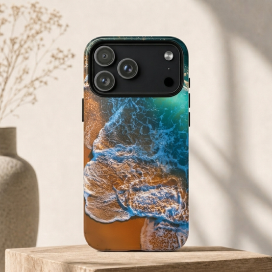 Ocean Waves Shoreline Phone Case - Blue Seascape