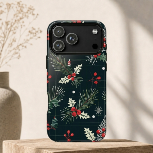 Holly Jolly Phone Case - Festive Winter Berries