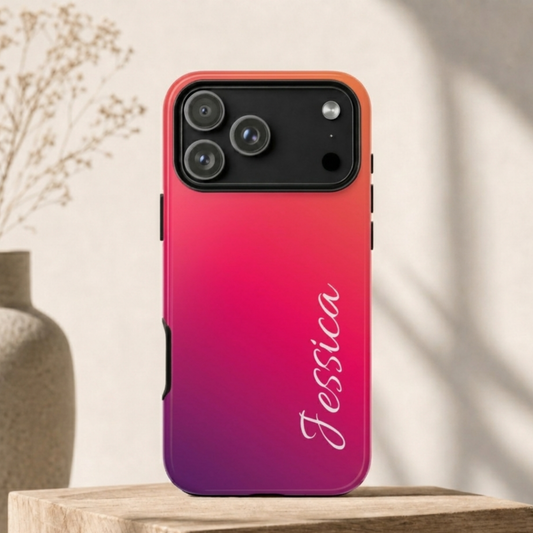 Personalized Ombre Gradient Phone Case - Custom Name