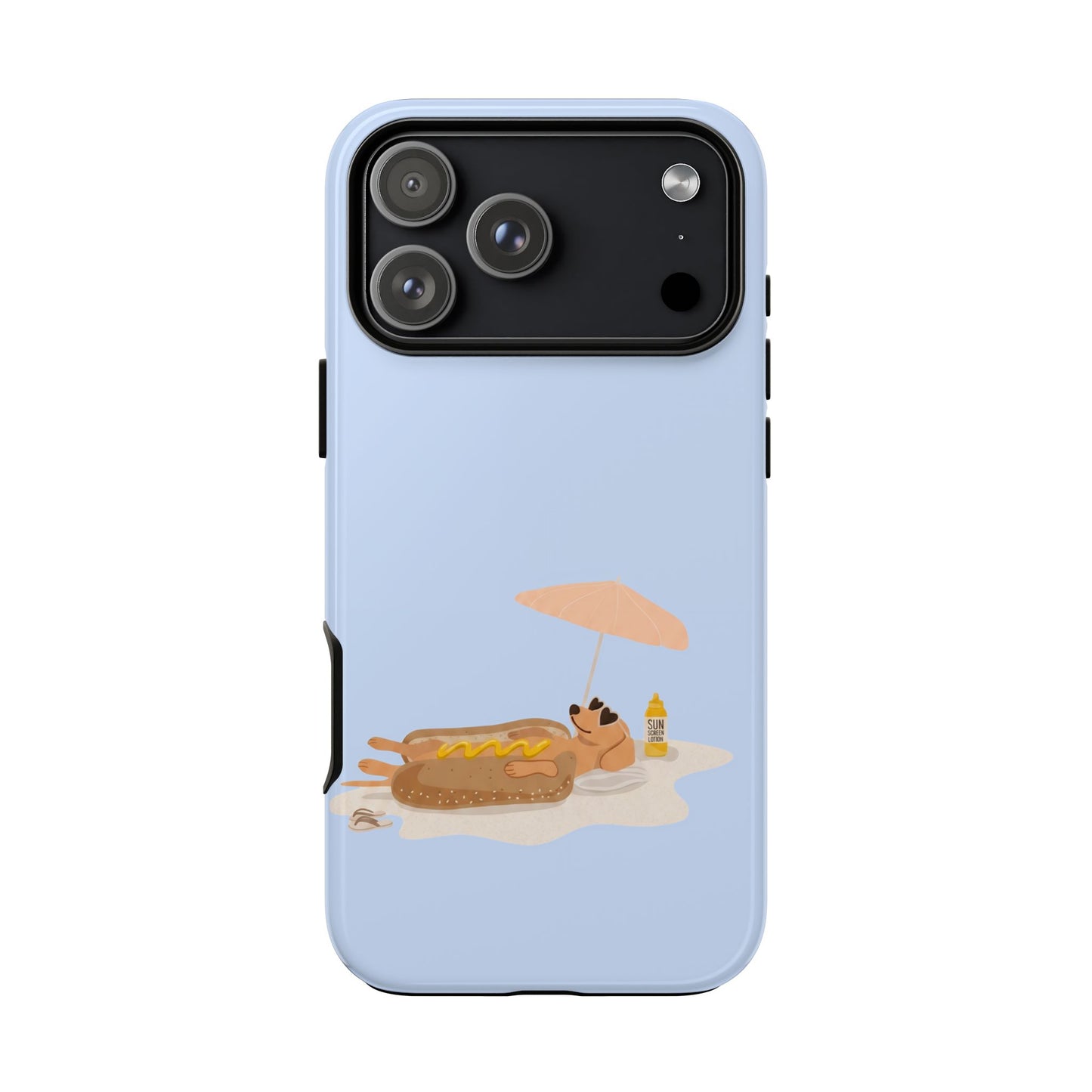Funny Dachshund Phone Case – Minimalist Hot Dog Summer Aesthetic