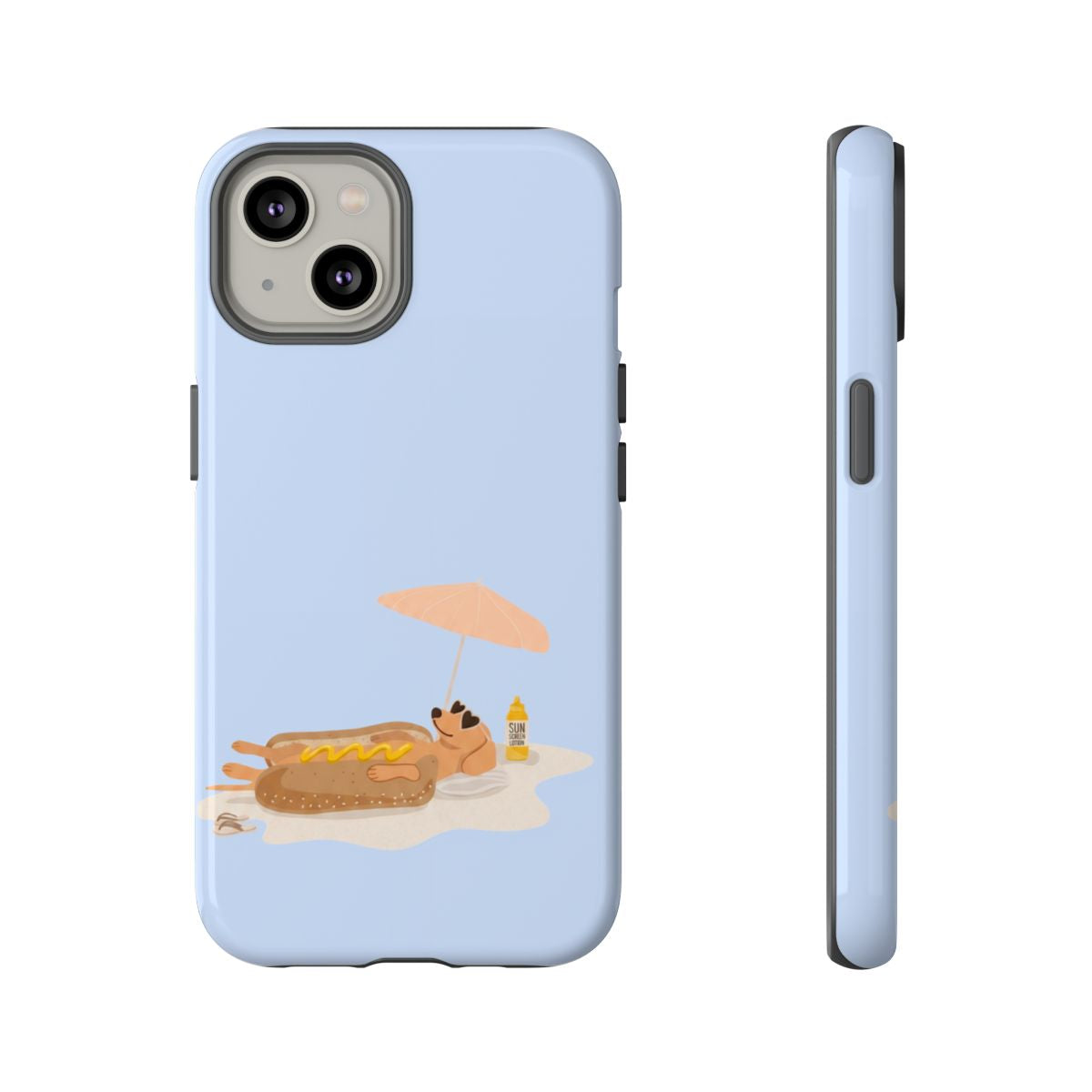 Funny Dachshund Phone Case – Minimalist Hot Dog Summer Aesthetic
