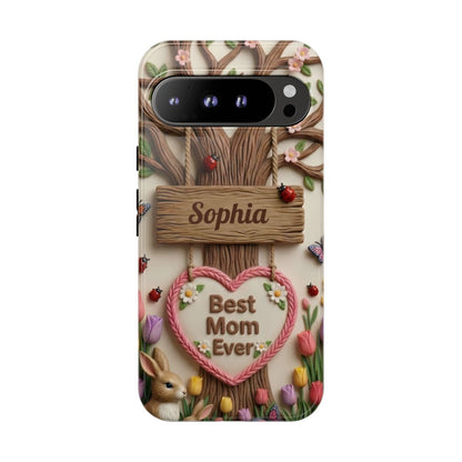 Personalized Best Mom Ever Phone Case - Whimsical Clay Garden