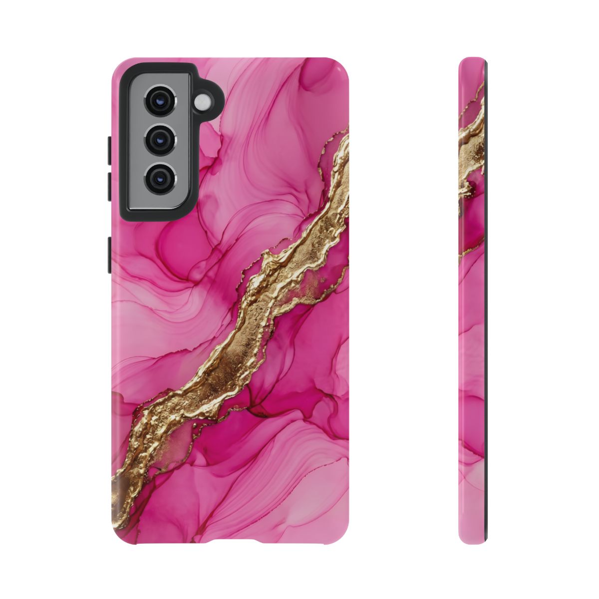 Pink Gold Marble Phone Case – Luxe Alcohol Ink Aesthetic