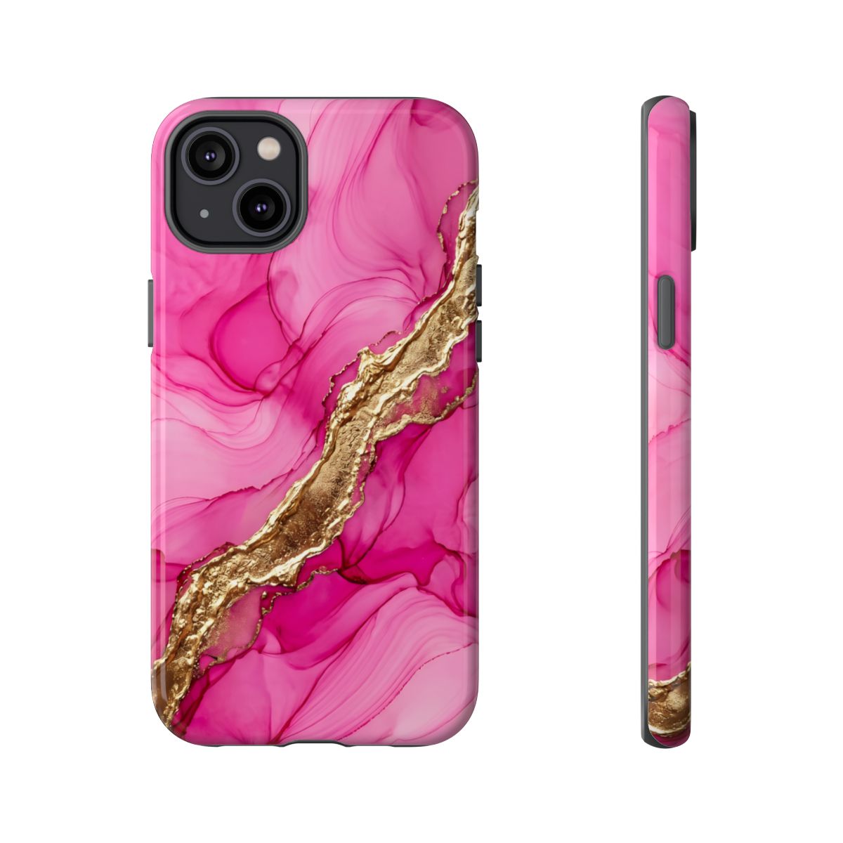 Pink Gold Marble Phone Case – Luxe Alcohol Ink Aesthetic