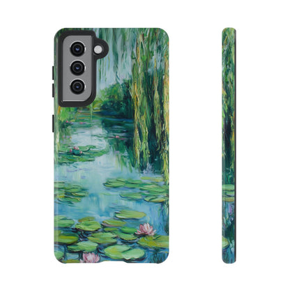 Willow Pond Impressionist Phone Case - Fine Art Lily Pad