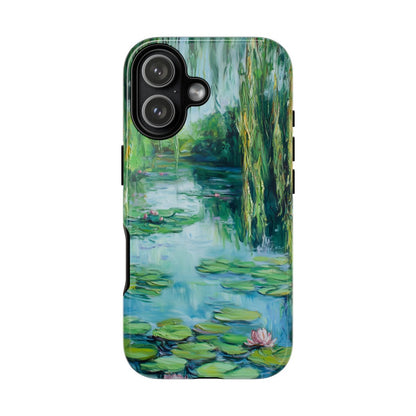 Willow Pond Impressionist Phone Case - Fine Art Lily Pad