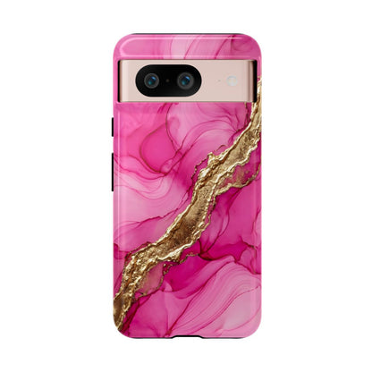 Pink Gold Marble Phone Case – Luxe Alcohol Ink Aesthetic
