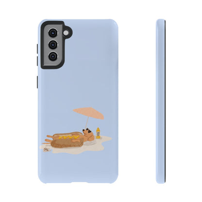 Funny Dachshund Phone Case – Minimalist Hot Dog Summer Aesthetic