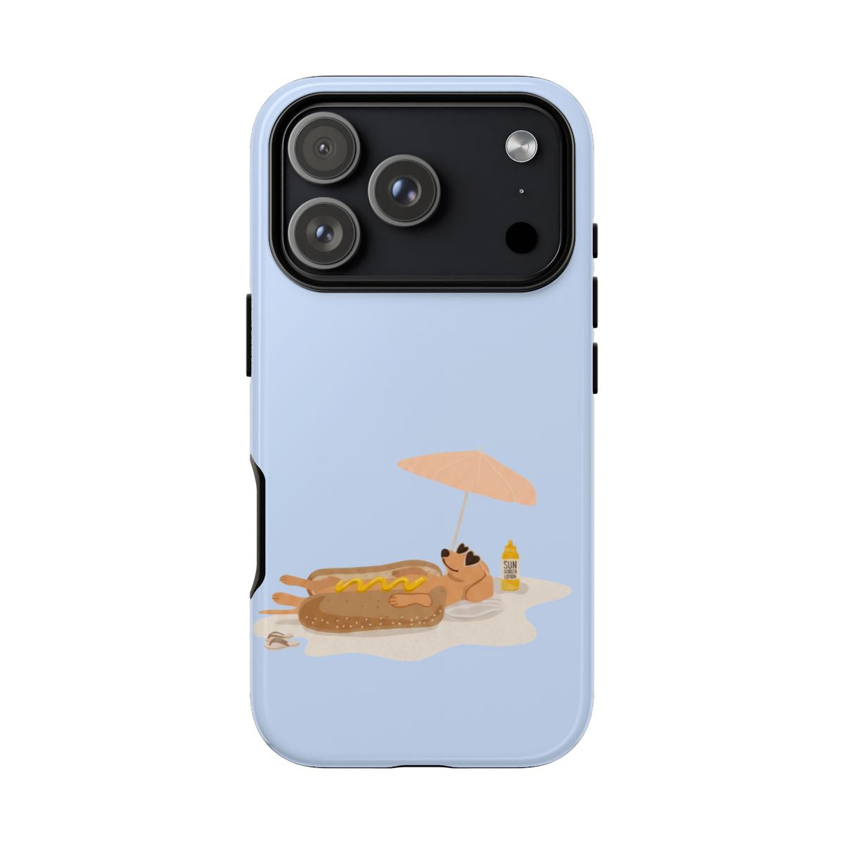 Funny Dachshund Phone Case – Minimalist Hot Dog Summer Aesthetic