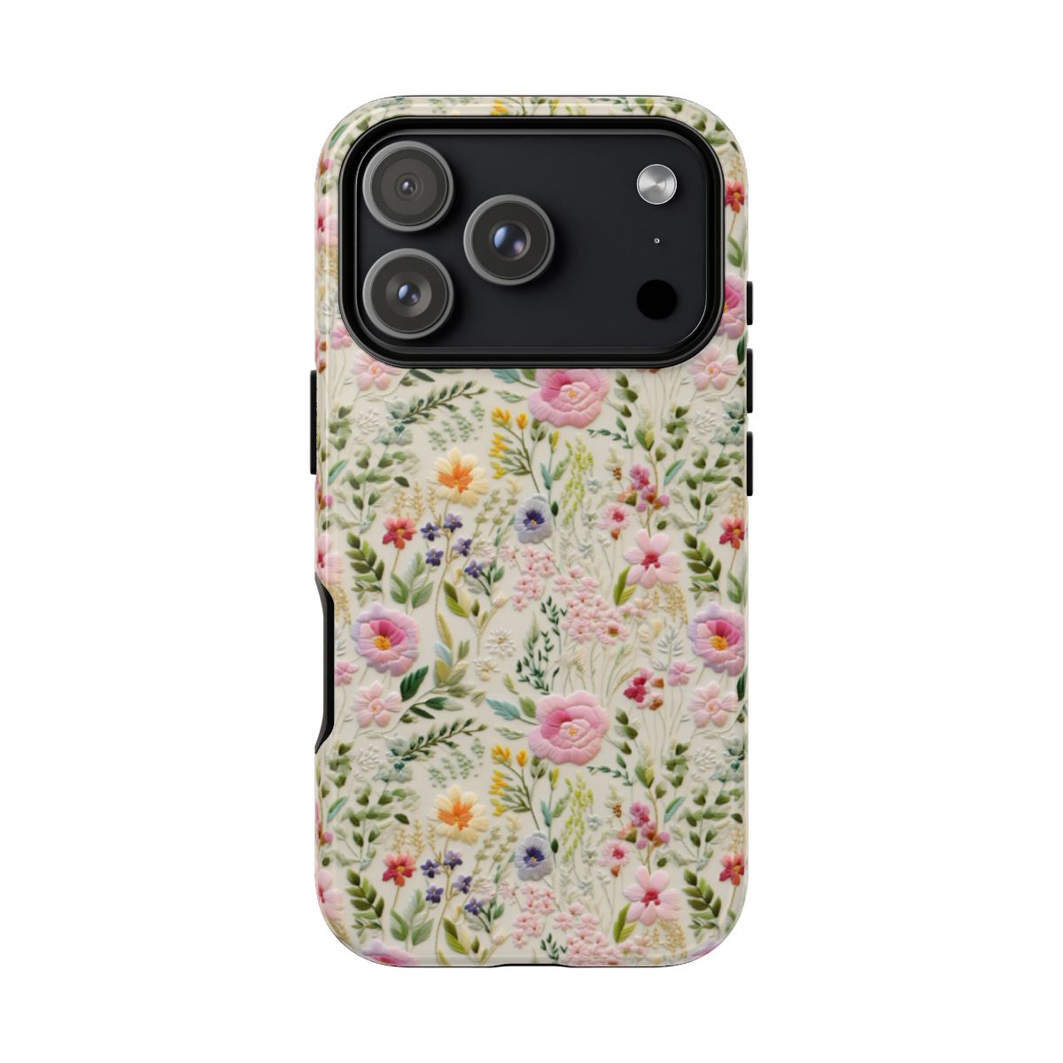 Heirloom Rose Phone Case – Vintage Embroidery Floral Aesthetic