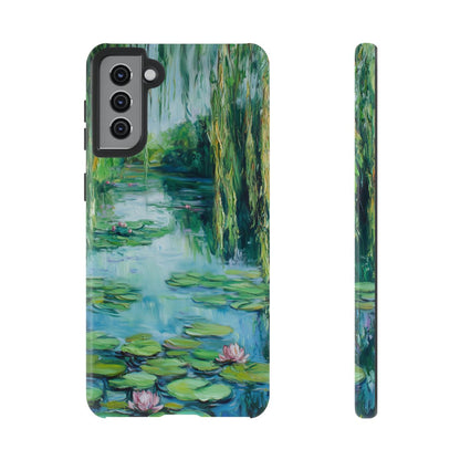 Willow Pond Impressionist Phone Case - Fine Art Lily Pad