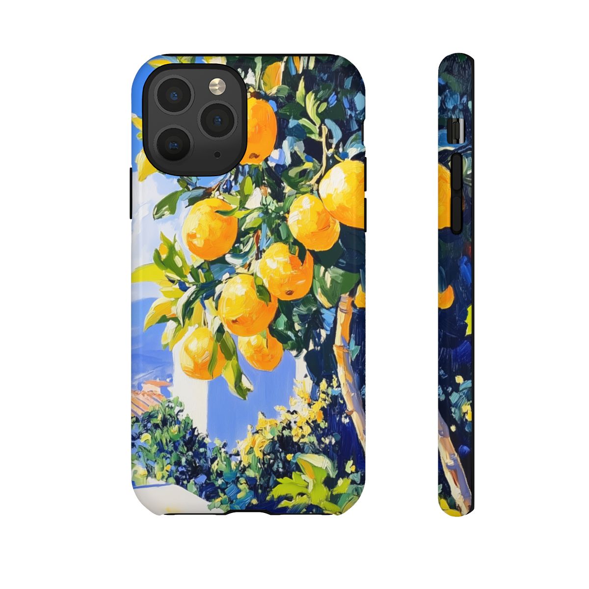 Tuscan Lemon Orchard Phone Case - Mediterranean Oil Painting