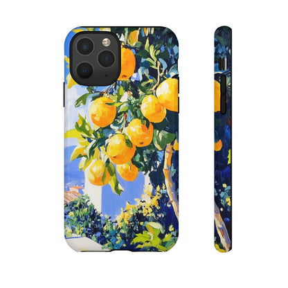 Tuscan Lemon Orchard Phone Case - Mediterranean Oil Painting