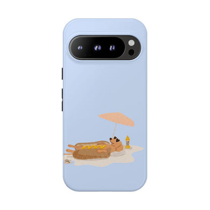 Funny Dachshund Phone Case – Minimalist Hot Dog Summer Aesthetic