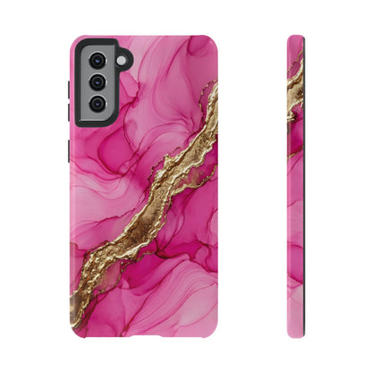 Pink Gold Marble Phone Case – Luxe Alcohol Ink Aesthetic