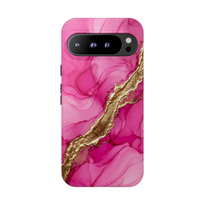 Pink Gold Marble Phone Case – Luxe Alcohol Ink Aesthetic