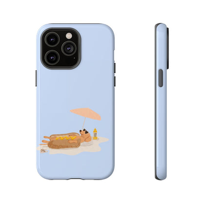 Funny Dachshund Phone Case – Minimalist Hot Dog Summer Aesthetic