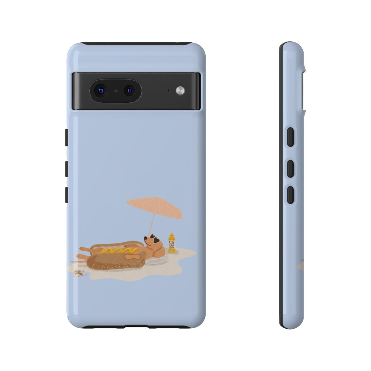Funny Dachshund Phone Case – Minimalist Hot Dog Summer Aesthetic