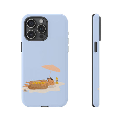 Funny Dachshund Phone Case – Minimalist Hot Dog Summer Aesthetic