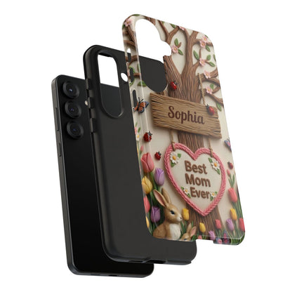 Personalized Best Mom Ever Phone Case - Whimsical Clay Garden