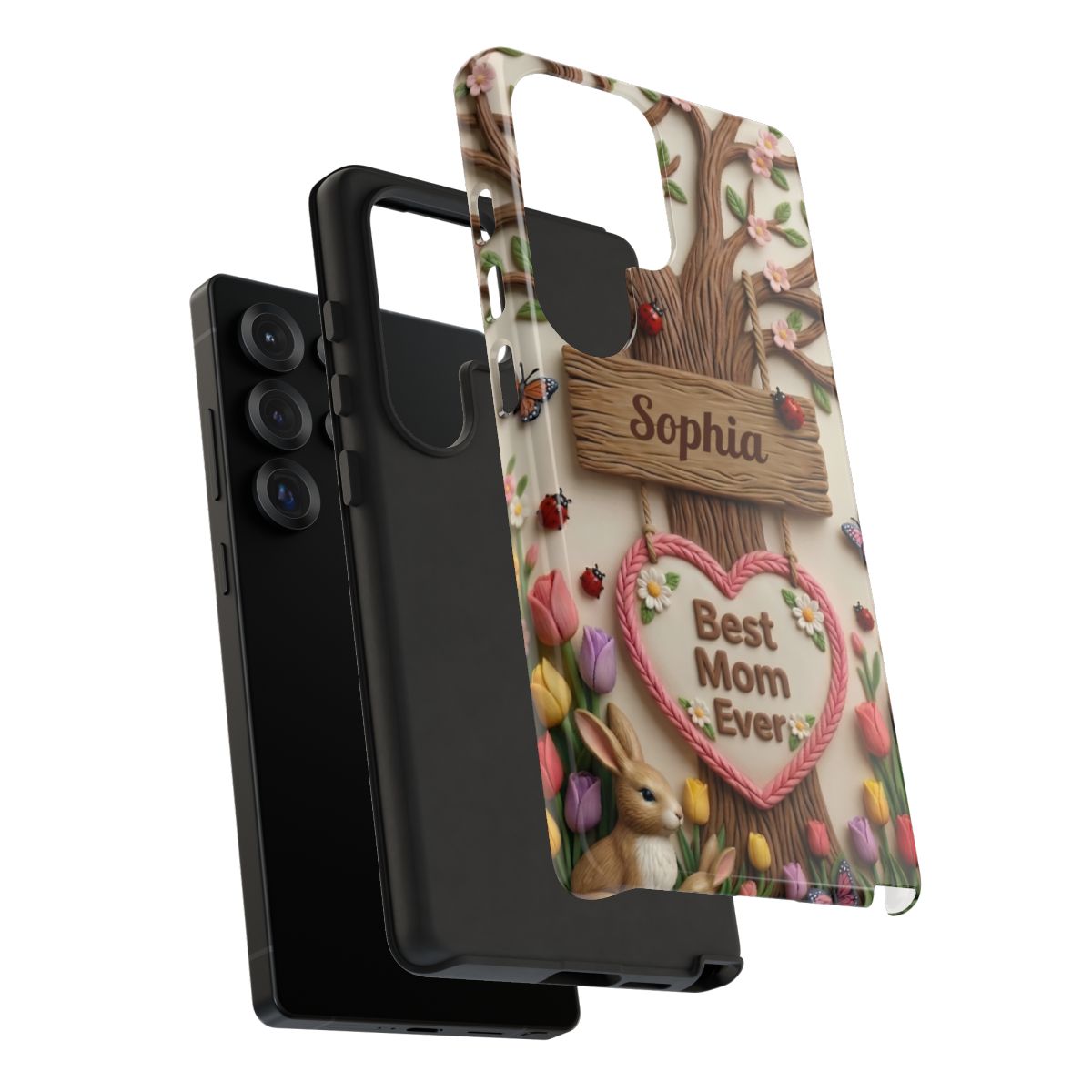 Personalized Best Mom Ever Phone Case - Whimsical Clay Garden
