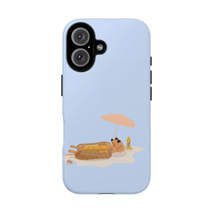 Funny Dachshund Phone Case – Minimalist Hot Dog Summer Aesthetic