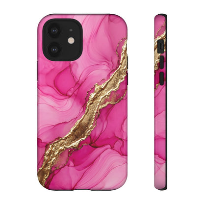 Pink Gold Marble Phone Case – Luxe Alcohol Ink Aesthetic