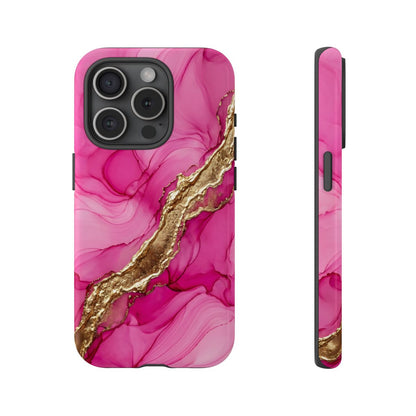 Pink Gold Marble Phone Case – Luxe Alcohol Ink Aesthetic