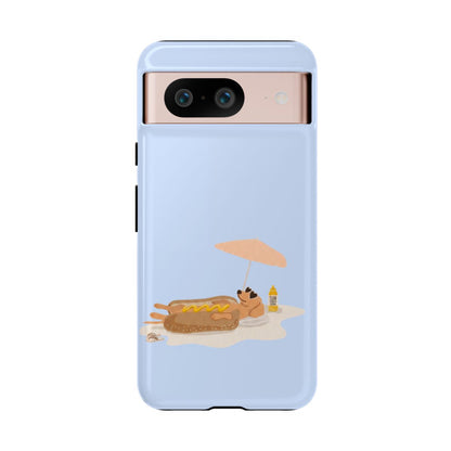 Funny Dachshund Phone Case – Minimalist Hot Dog Summer Aesthetic