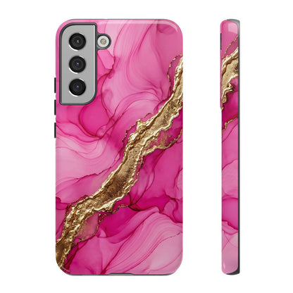 Pink Gold Marble Phone Case – Luxe Alcohol Ink Aesthetic