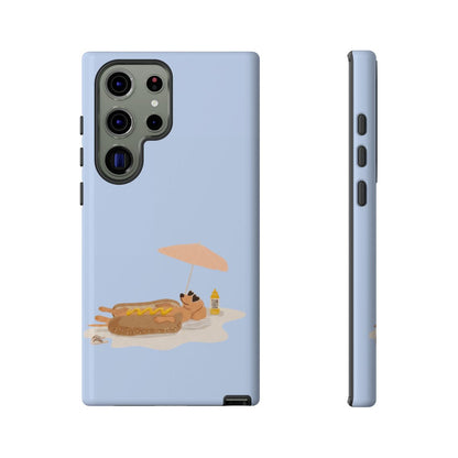 Funny Dachshund Phone Case – Minimalist Hot Dog Summer Aesthetic