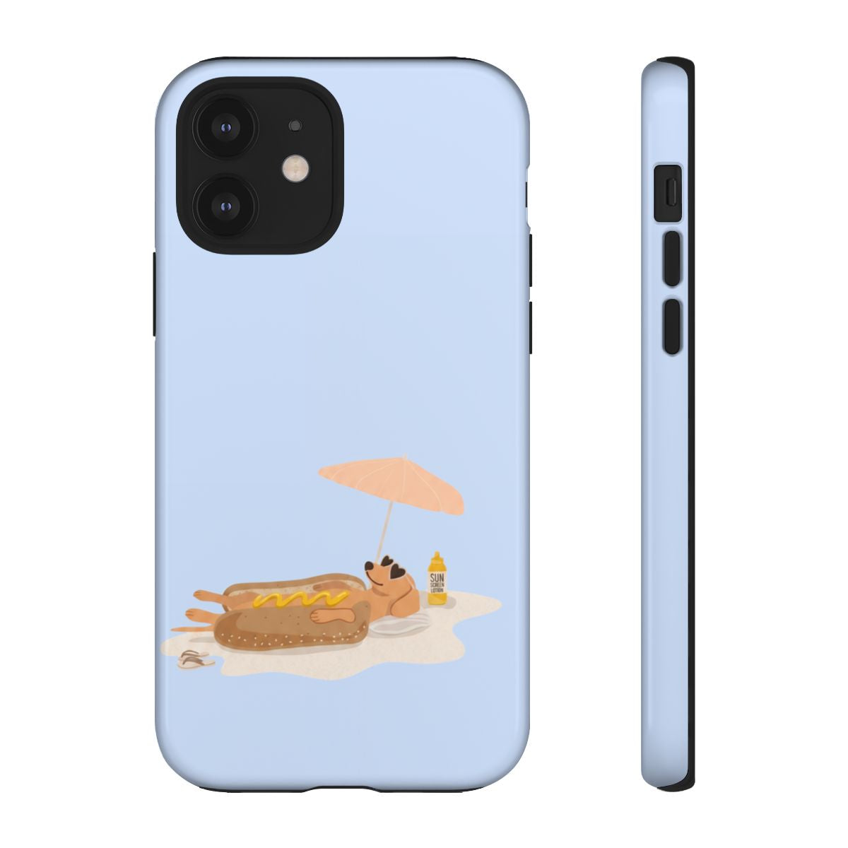 Funny Dachshund Phone Case – Minimalist Hot Dog Summer Aesthetic