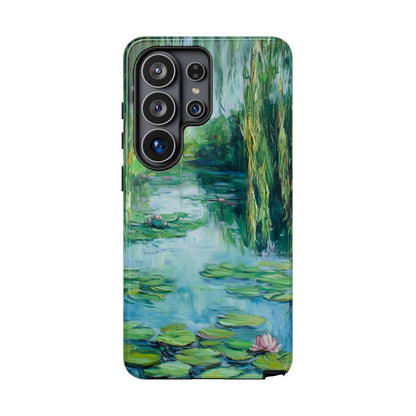 Willow Pond Impressionist Phone Case - Fine Art Lily Pad
