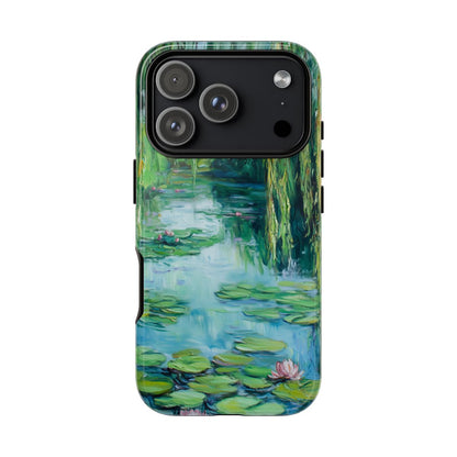 Willow Pond Impressionist Phone Case - Fine Art Lily Pad