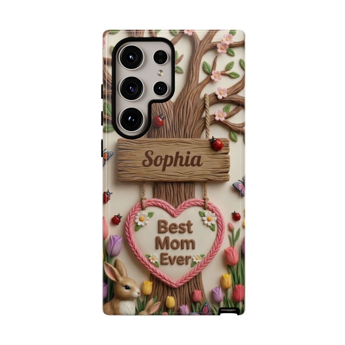 Personalized Best Mom Ever Phone Case - Whimsical Clay Garden