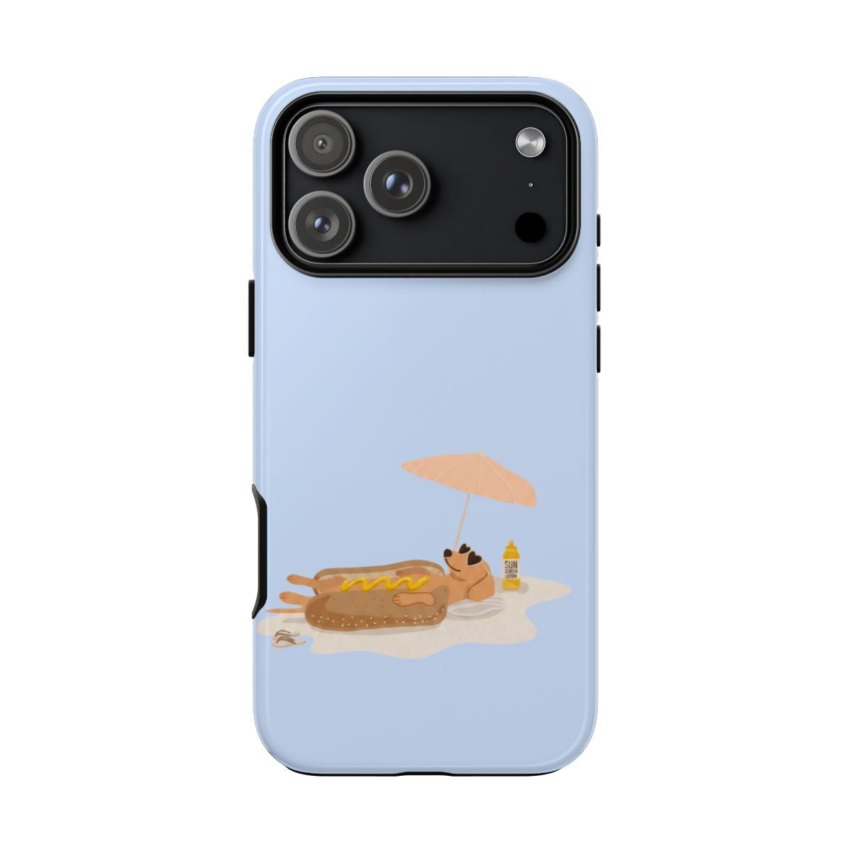 Funny Dachshund Phone Case – Minimalist Hot Dog Summer Aesthetic