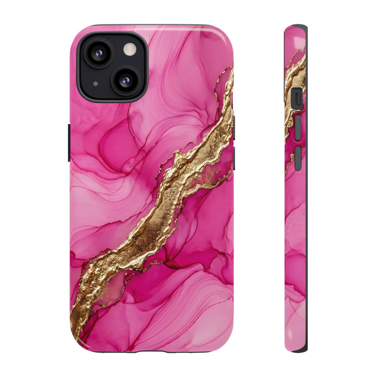 Pink Gold Marble Phone Case – Luxe Alcohol Ink Aesthetic