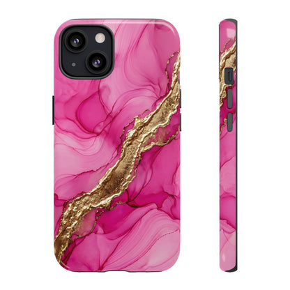 Pink Gold Marble Phone Case – Luxe Alcohol Ink Aesthetic