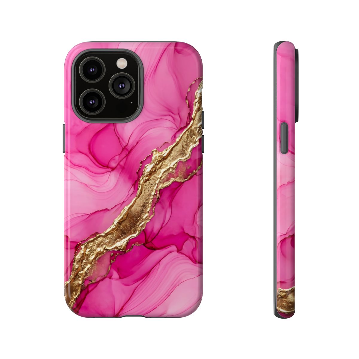 Pink Gold Marble Phone Case – Luxe Alcohol Ink Aesthetic