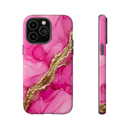 Pink Gold Marble Phone Case – Luxe Alcohol Ink Aesthetic