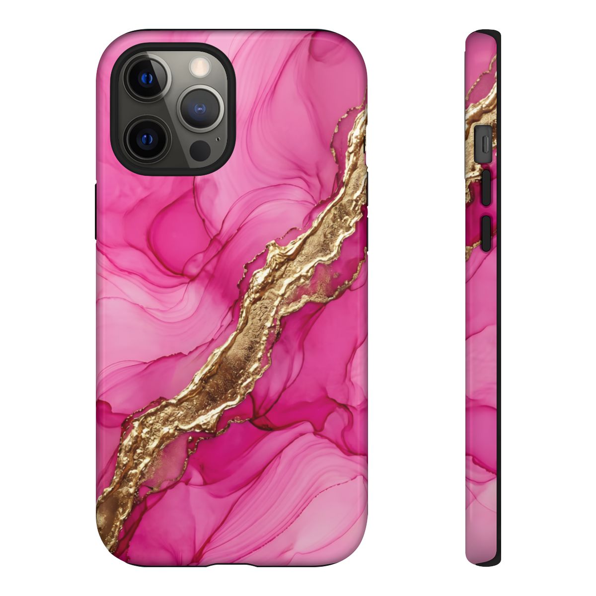 Pink Gold Marble Phone Case – Luxe Alcohol Ink Aesthetic
