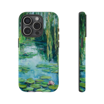 Willow Pond Impressionist Phone Case - Fine Art Lily Pad