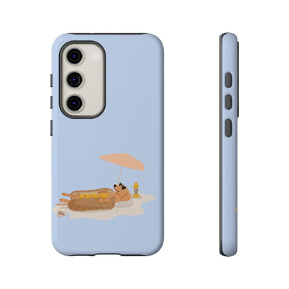 Funny Dachshund Phone Case – Minimalist Hot Dog Summer Aesthetic