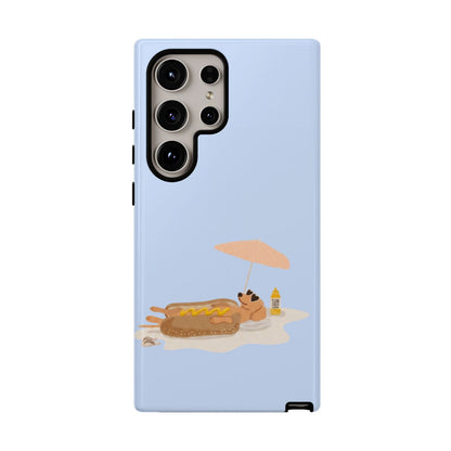 Funny Dachshund Phone Case – Minimalist Hot Dog Summer Aesthetic