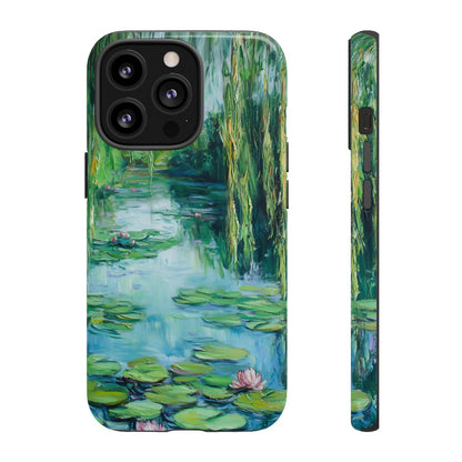 Willow Pond Impressionist Phone Case - Fine Art Lily Pad