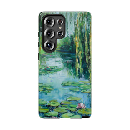 Willow Pond Impressionist Phone Case - Fine Art Lily Pad