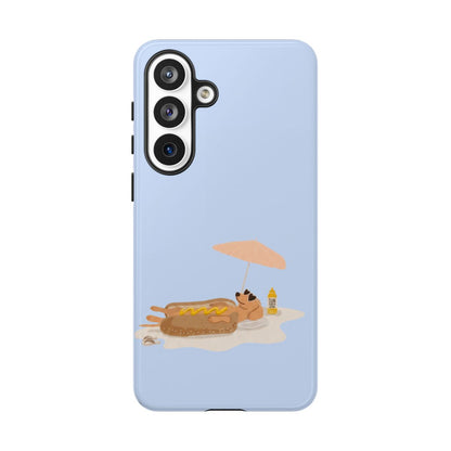 Funny Dachshund Phone Case – Minimalist Hot Dog Summer Aesthetic